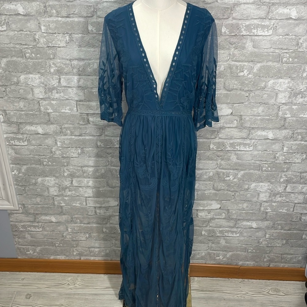 Wishlist Blue Lace Maxi Romper
